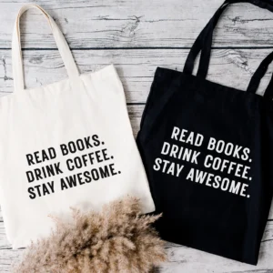Books and Coffee Tote Bag