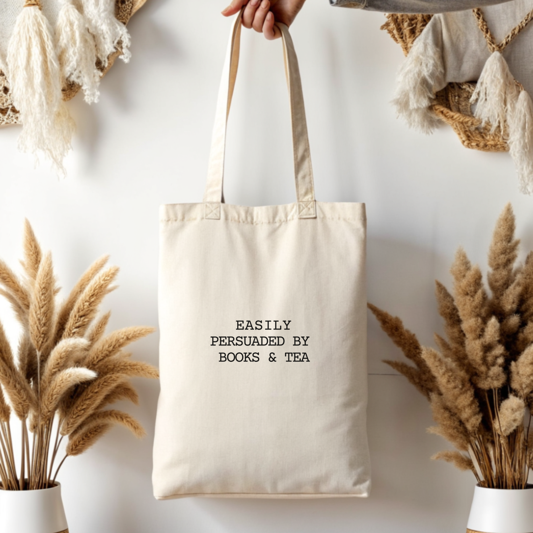Easily Persuaded by Books & Tea Tote - Image 2