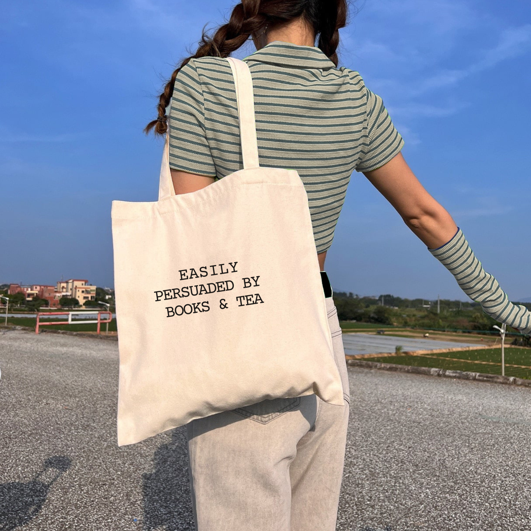 Easily Persuaded by Books & Tea Tote - Image 5
