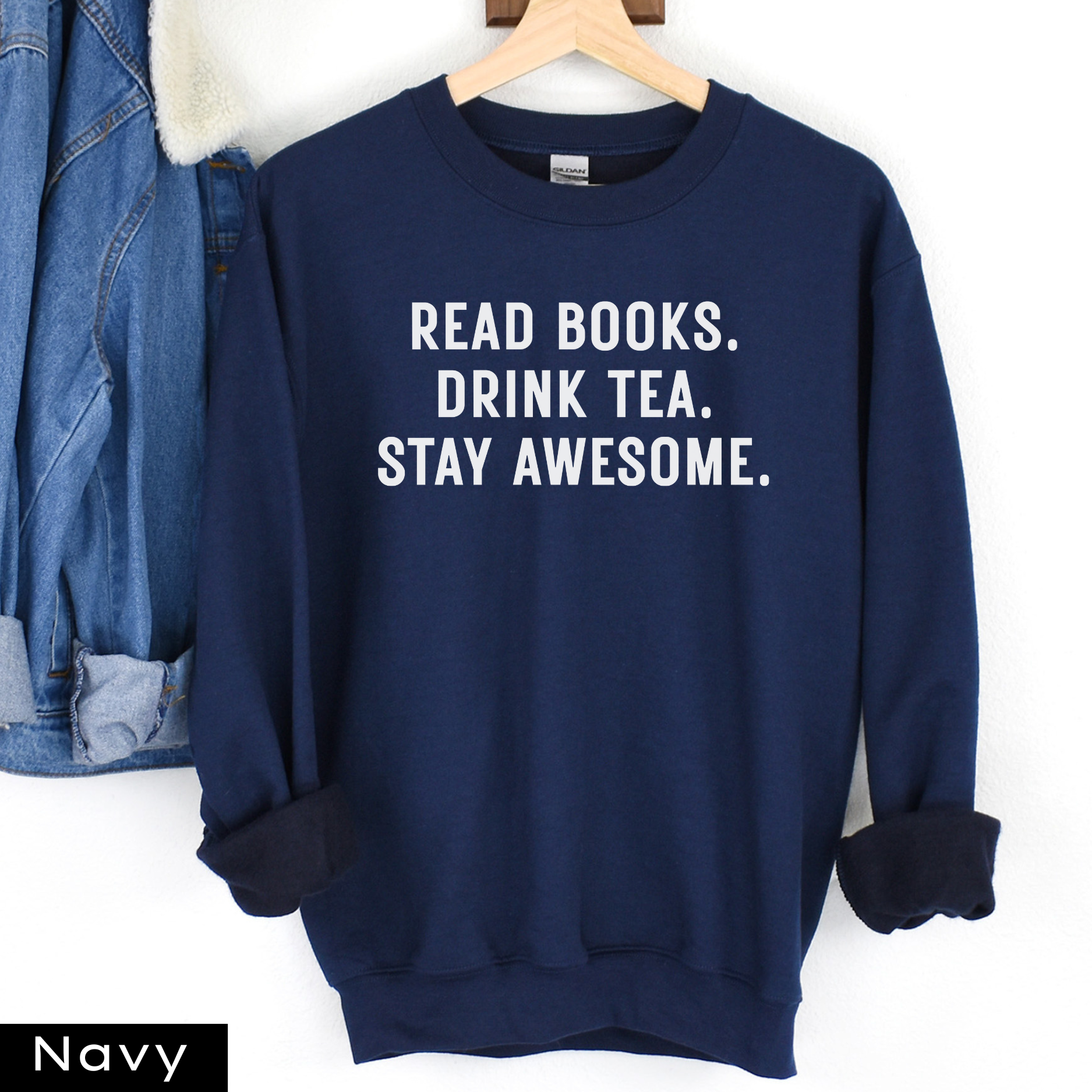 Read Books Drink Tea Sweatshirt - Image 6