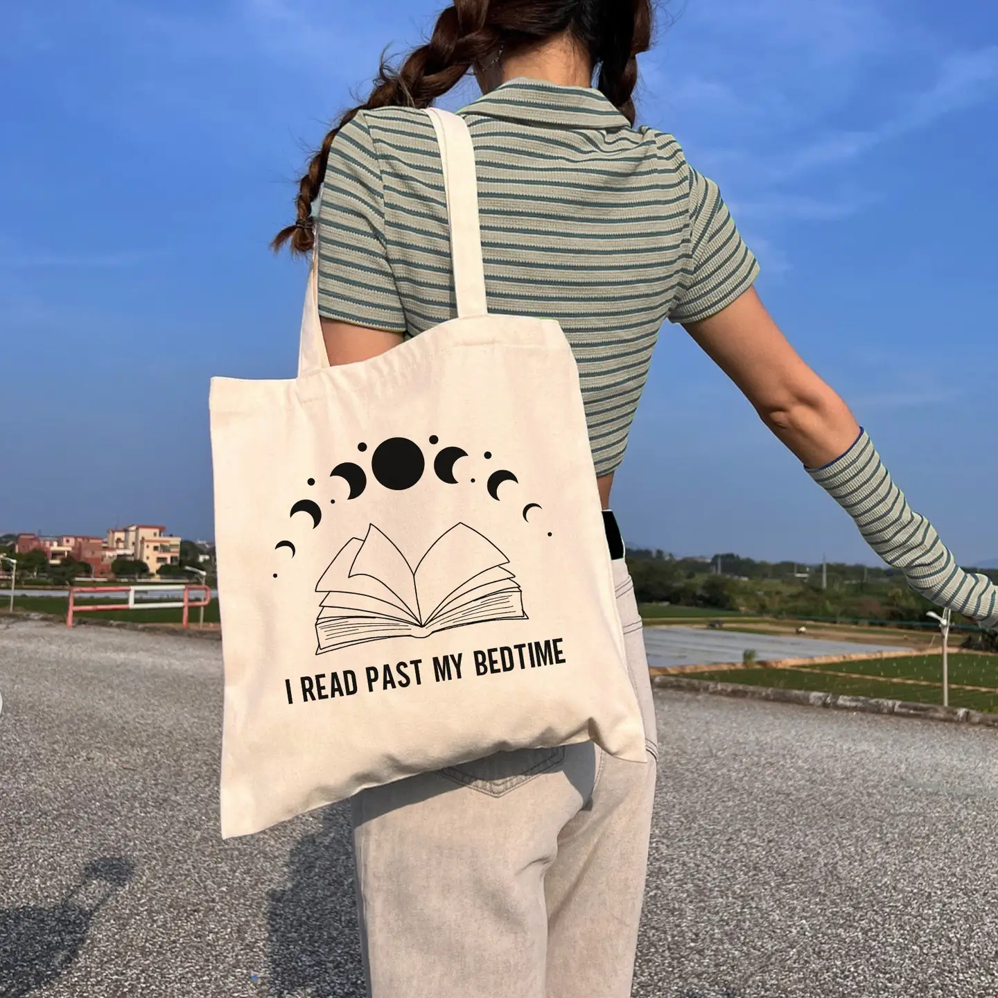 I Read Past My Bed Time Tote - Image 5