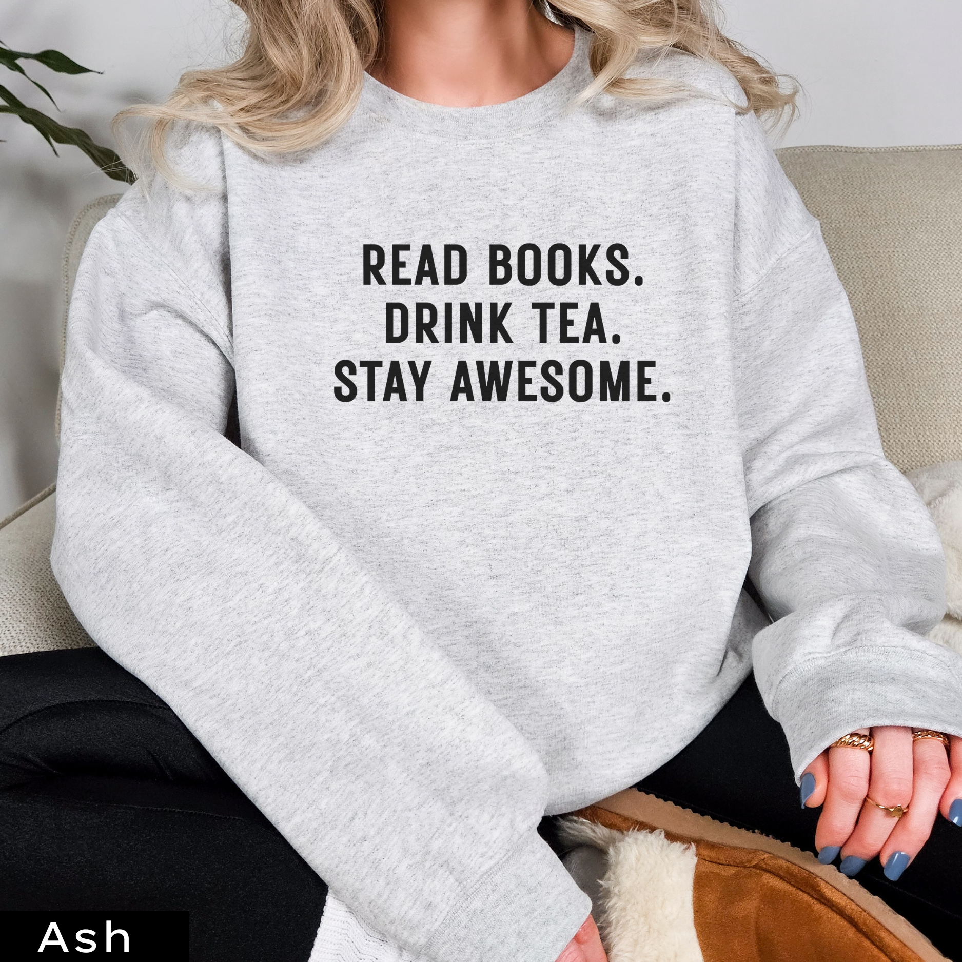Read Books Drink Tea Sweatshirt - Image 5