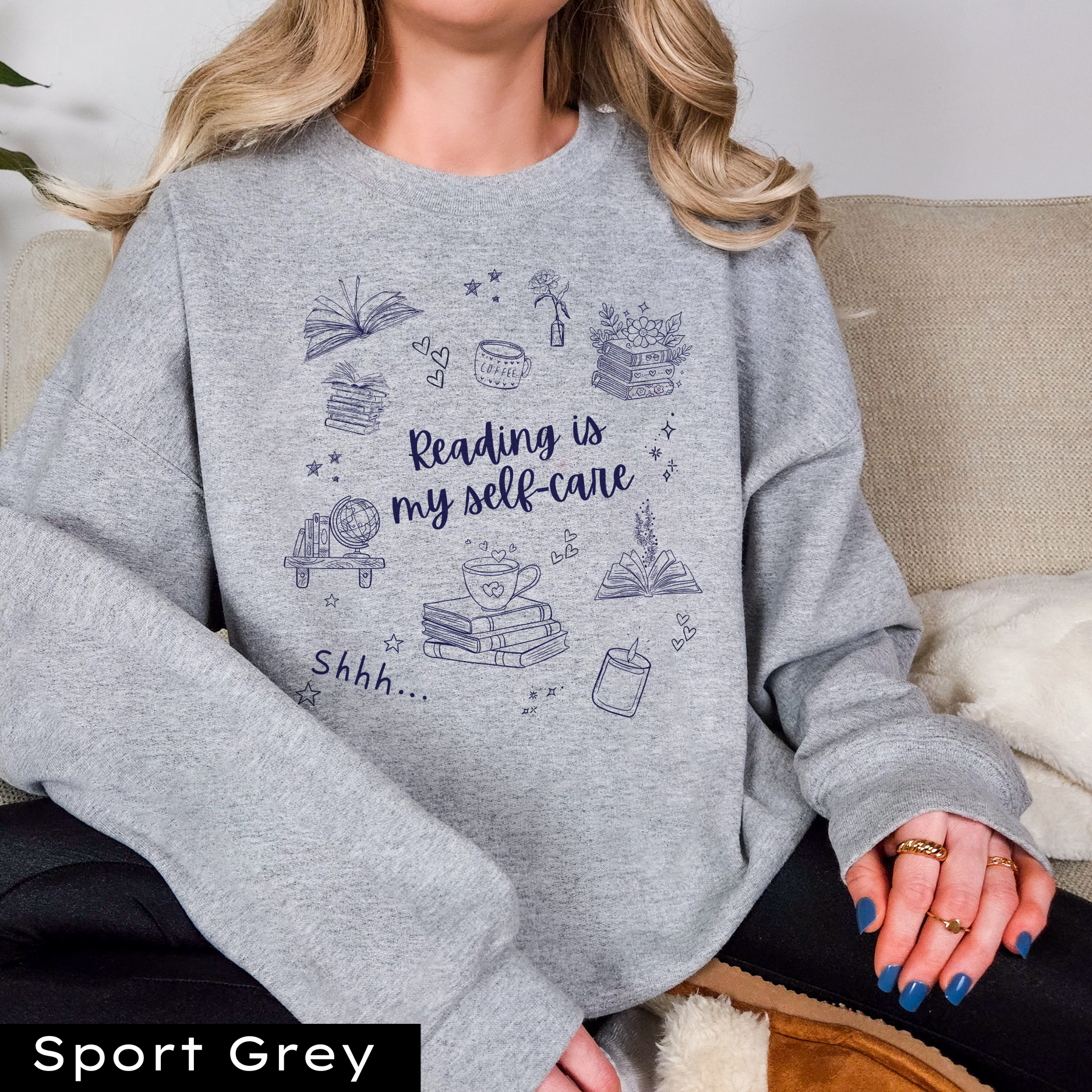 Reading is My Self-Care Sweatshirt - Image 3