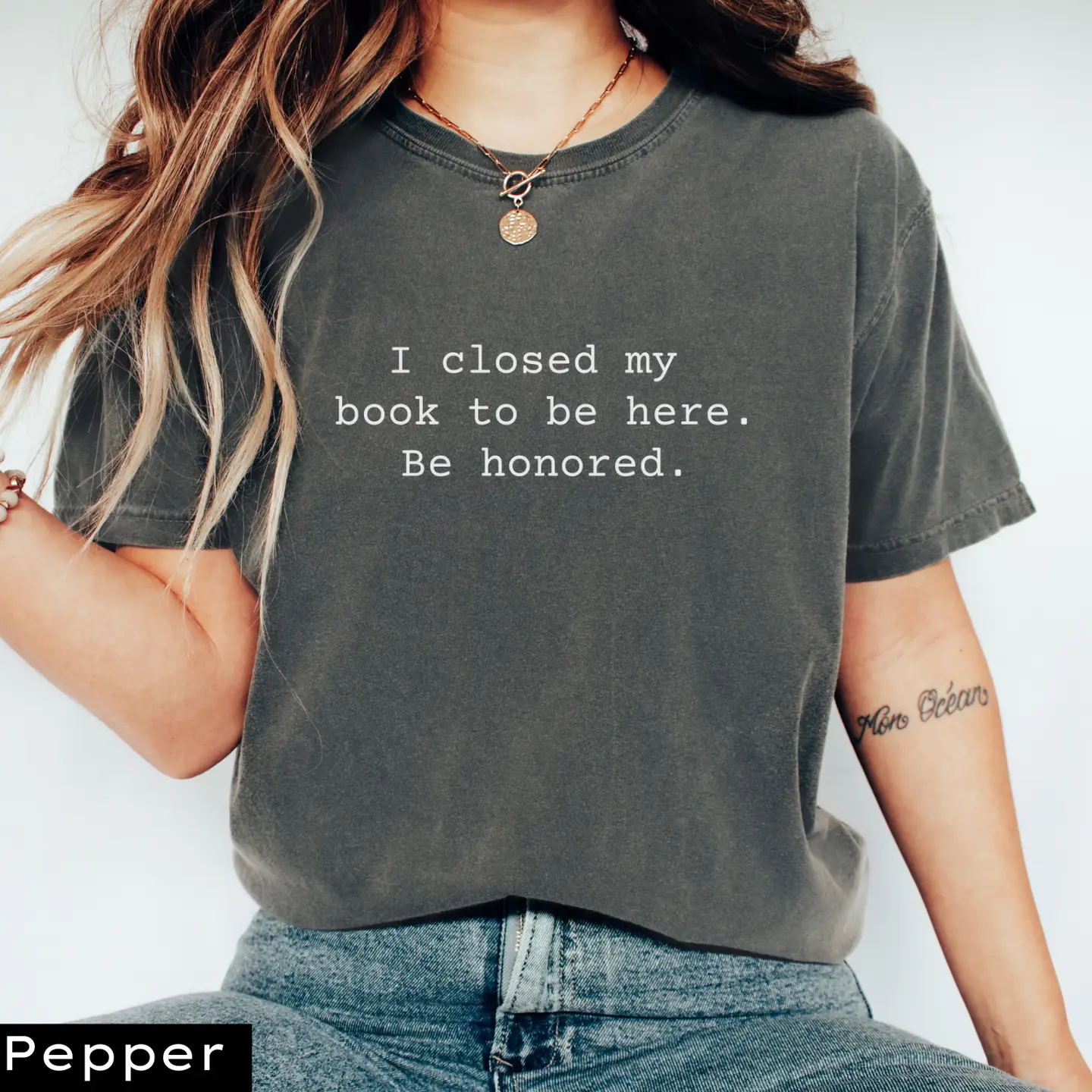 I Closed My Book to Be Here T-shirt
