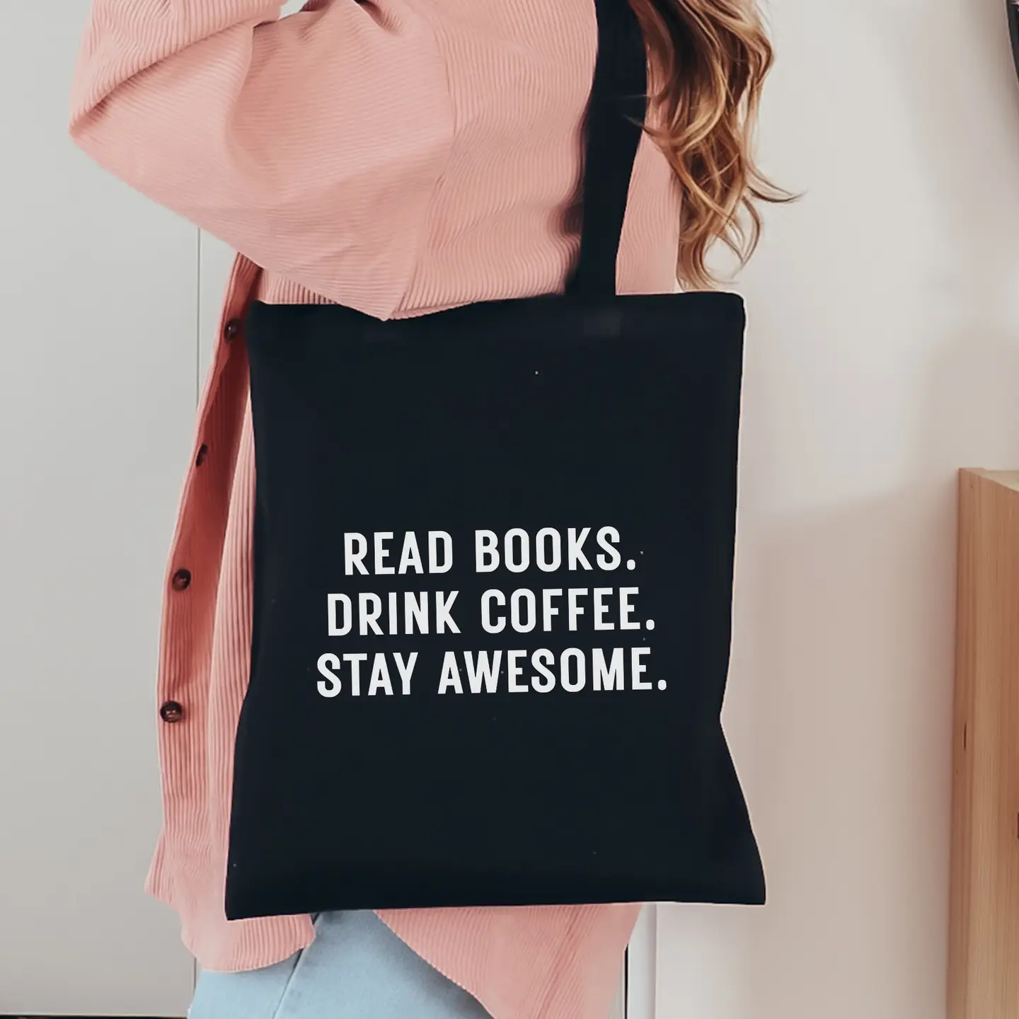 Books and Coffee Tote Bag - Image 3