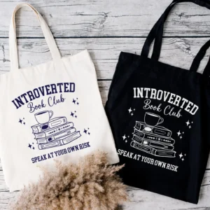 Introverted Book Club Tote
