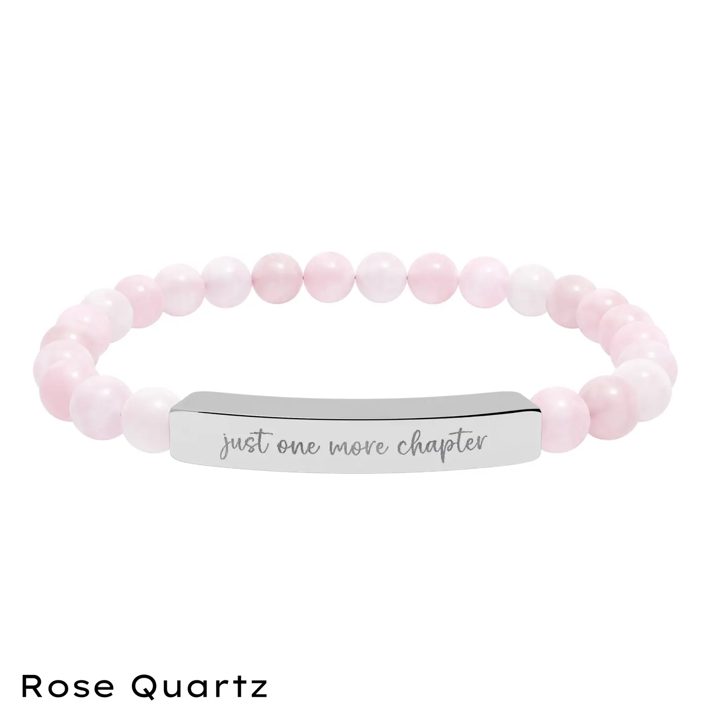 Just One More Chapter Natural Stone Stretch Bar Bracelet - Image 8