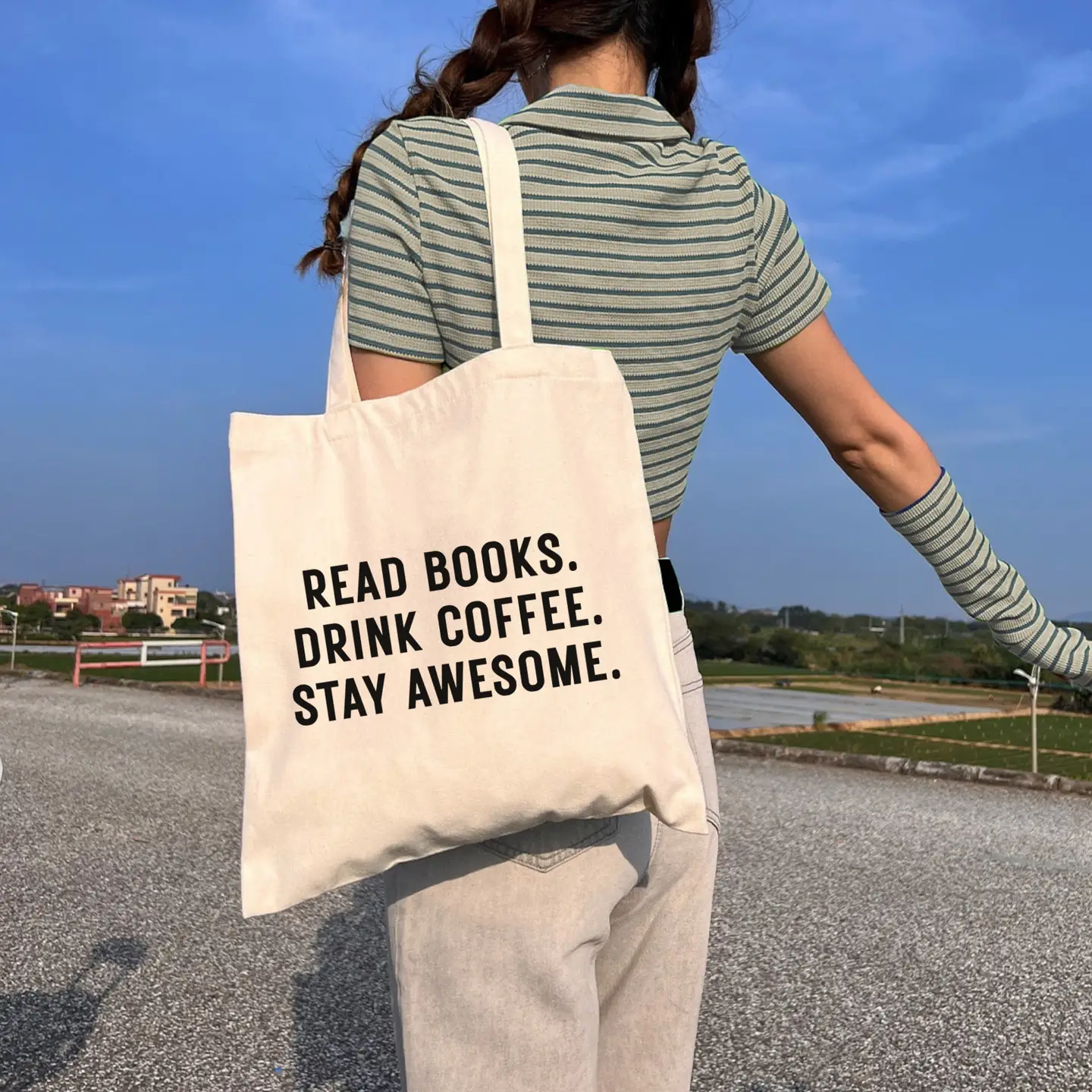 Books and Coffee Tote Bag - Image 5